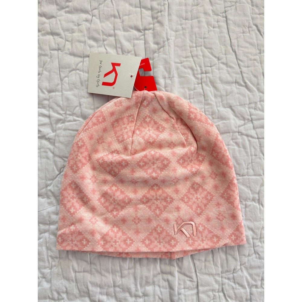Kari Traa Rose Beanie Women One Size Dream Pink New Merino Wool Nordic Snowflake